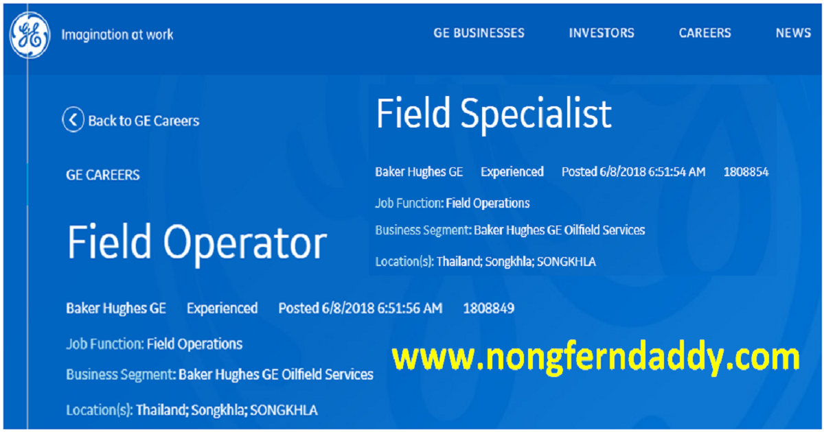 Field Operator and Field Specialist Baker Hughes GE