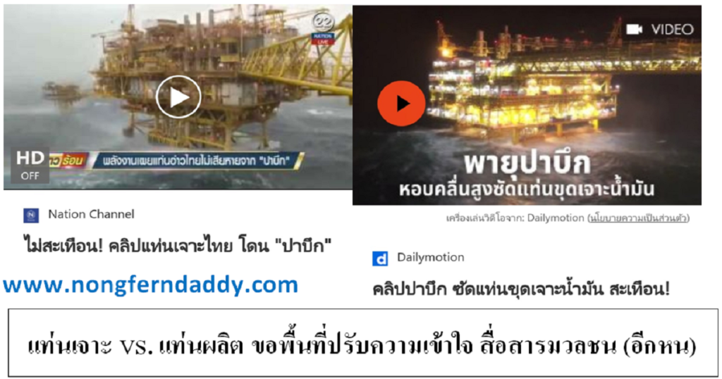 แท่นเจาะ vs แท่นผลิต