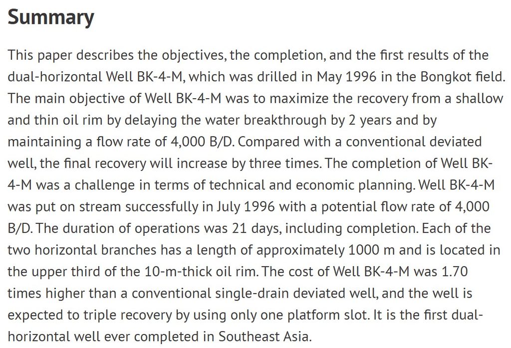 History of Multilateral wells in GOT